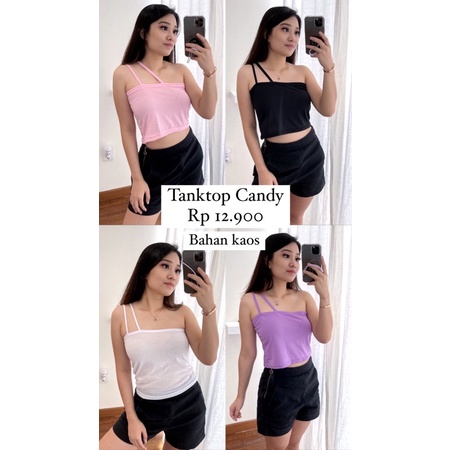 Vanesha Margaretta - Tanktop Candy Bahan Kaos / Tanktop Wanita