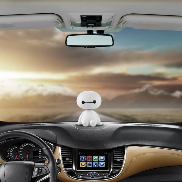 Baymax Robot Mainan Dashboard Mobil Kartun Ornament Aksesoris Interior