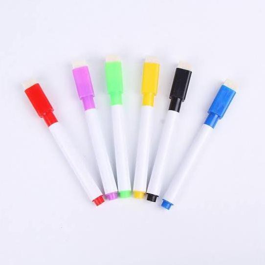

Big Sale Spidol papan tulis spidol mini spidol warna + penghapus wipe clean - Merah Diskon