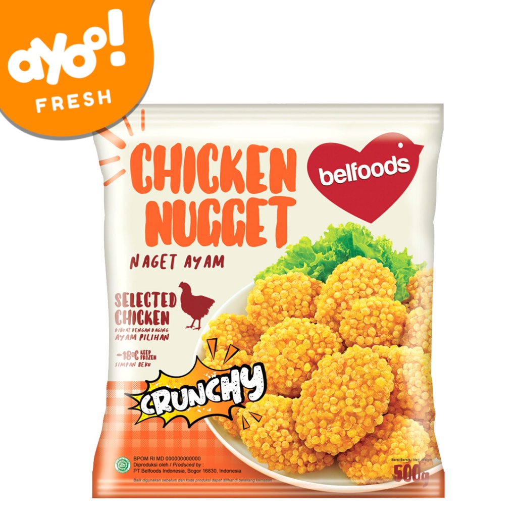 Jual Belfoods Favorite Chicken Nugget Crunchy 500 G Pack | Shopee Indonesia