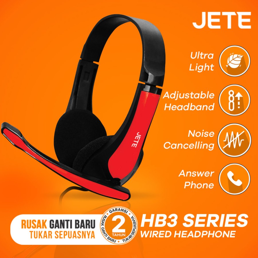 JETE HB3 Headphone, Headset with Mic