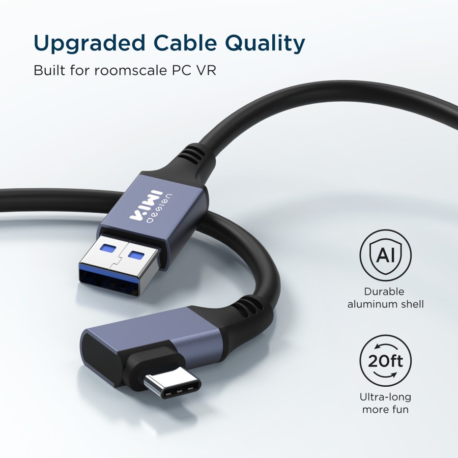 Kiwi Design 6M 3A Fast Charging 5Gbps USB 3.2 Cable for Oculus Quest 2