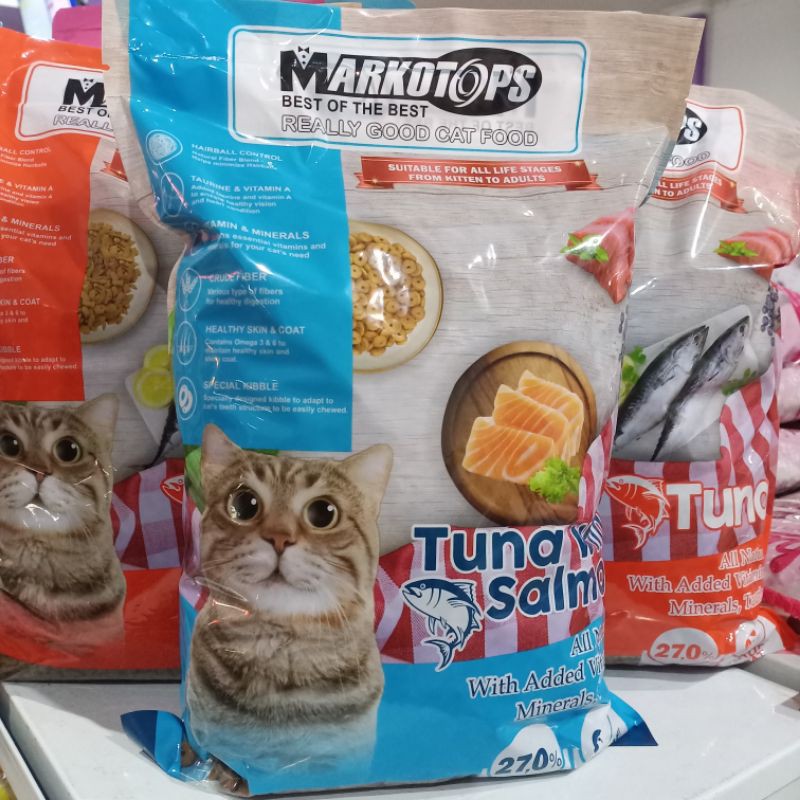 Markotop Marktops Cat Tuna&Salmon Repack 5kg / Makanan Kucing Markotop Salmon