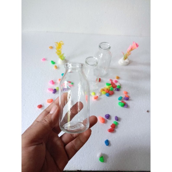 Botol kaca 100mli / Botol asi / Botol unik/ Vas bunga minimalize/vas bunga kaca