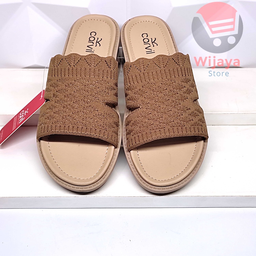 CARVIL CALINA 03 SANDAL WANITA CARVIL ORIGINAL SENDAL SLIDE RAJUT SLOP SELOP CEWEK KASUAL CASUAL PEREMPUAN