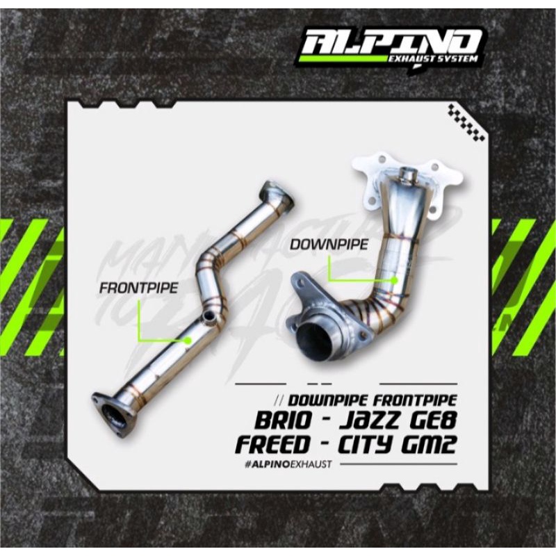 Downpipe frontpipe honda jazz ge8,frad,brio alpino exhaust