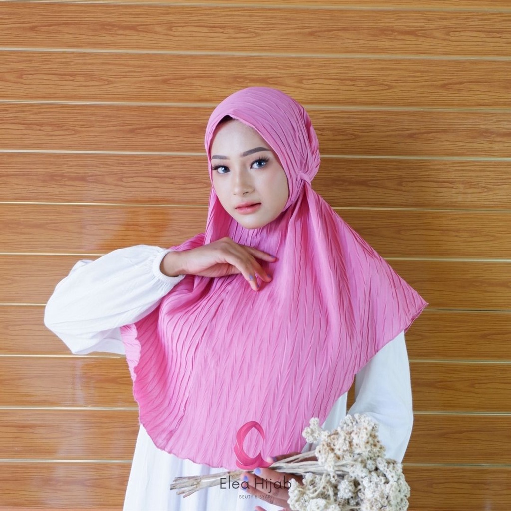 Luna hijab bergo plisket padi bergo maryam plisket full diamond