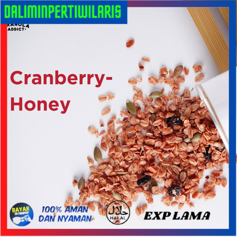 

( BISA COD ) Granola Addict - Cranberry Honey 1000G (1KG) NEW [Kode 1|Kode 2|Kode 3|Kode 4|Kode
