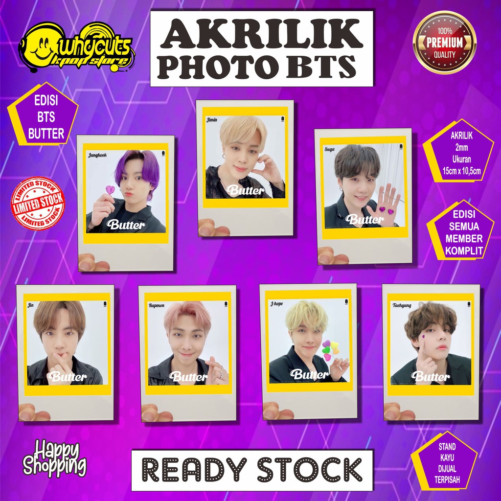 [BACA DESKRIPSI PRODUK]AKRILIK PHOTO EDISI BTS BUTTER  ( READY STOK )