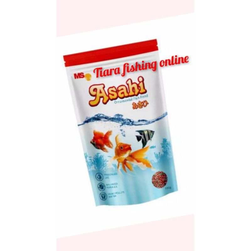 MS ASAHI MAKANAN IKAN HIAS MAS KOI MAS KOKI DLL BUTIRAN KECIL