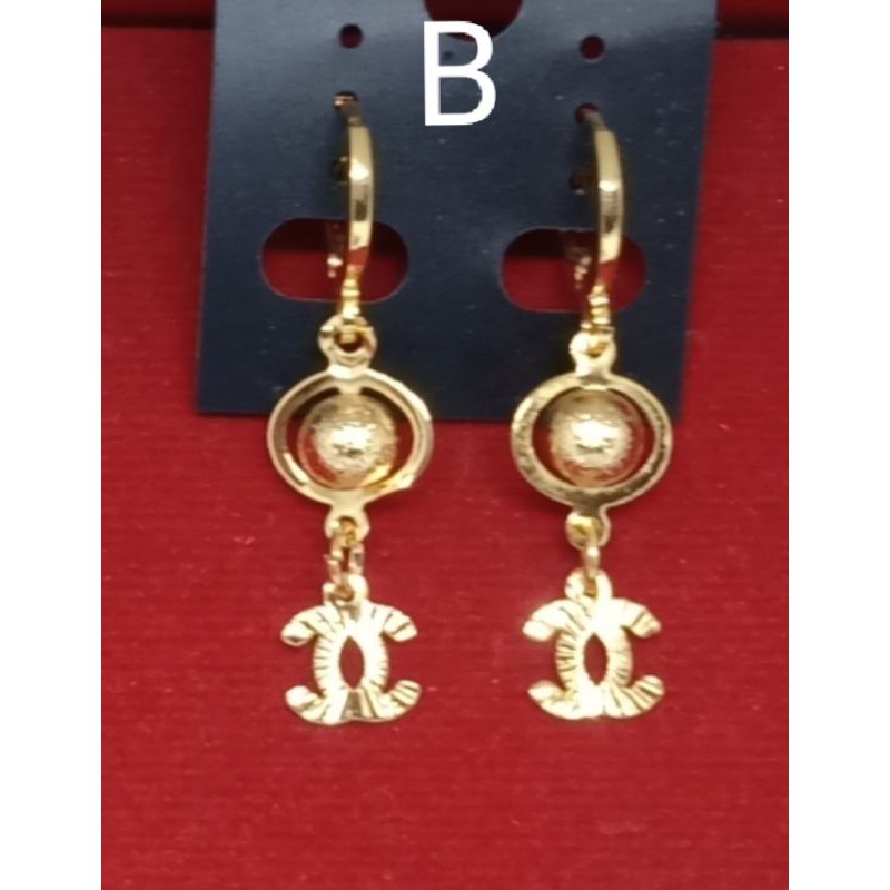 RAC13. Anting xuping wanita lapis emas dgn mata zircon