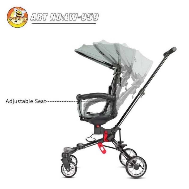 Baby Stroller Pacific LW 959 hadap depan belakang Kursi dorong bayi trike