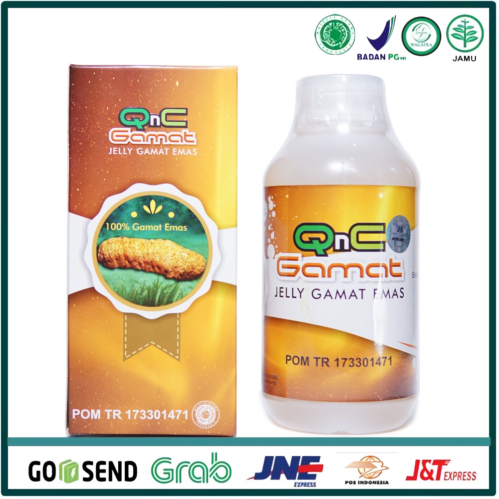 QnC Jelly Gamat Emas Asli 100% Original Teripang Obat Herbal Jeli Gelly Jely Gammat Surabaya JATIM