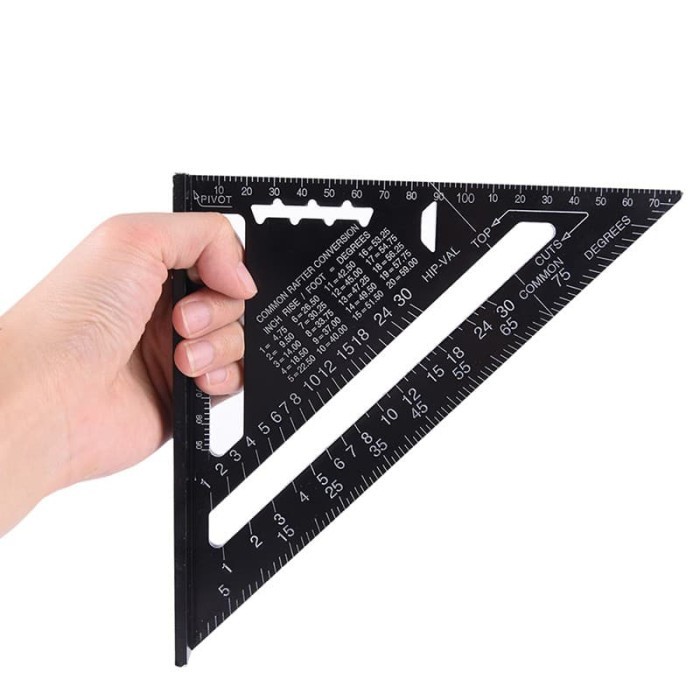 

Penggaris Siku Segitiga Sudut Speed Square METRIC Tukang Kombinas AK06