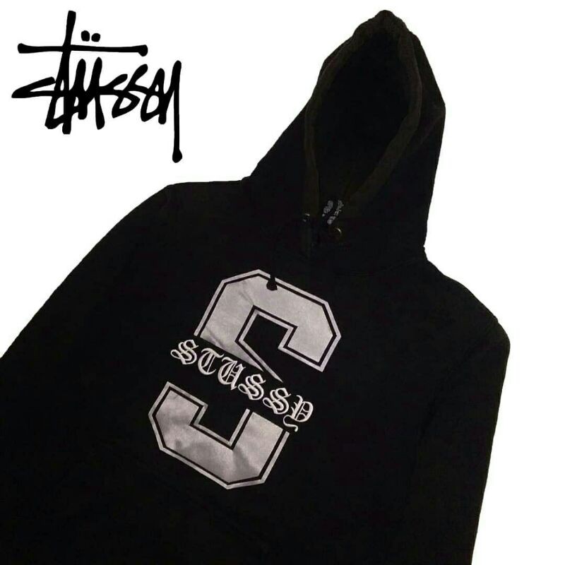 Jaket Hoodie Vintage Stussy Bordir Second Bekas Preloved