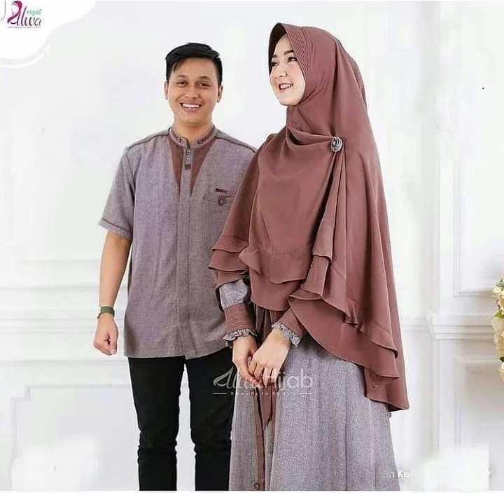 [FREE KHIMAR] ASHEEQA.FASHION - COUPLE MIRABLE / Fashion Baju Muslim Couple / Couple Kondangan Pasangan Terbaru 2022 / Gamis Couple Suami Istri 2022 Ori / Gamis Syari Muslim Pasangan