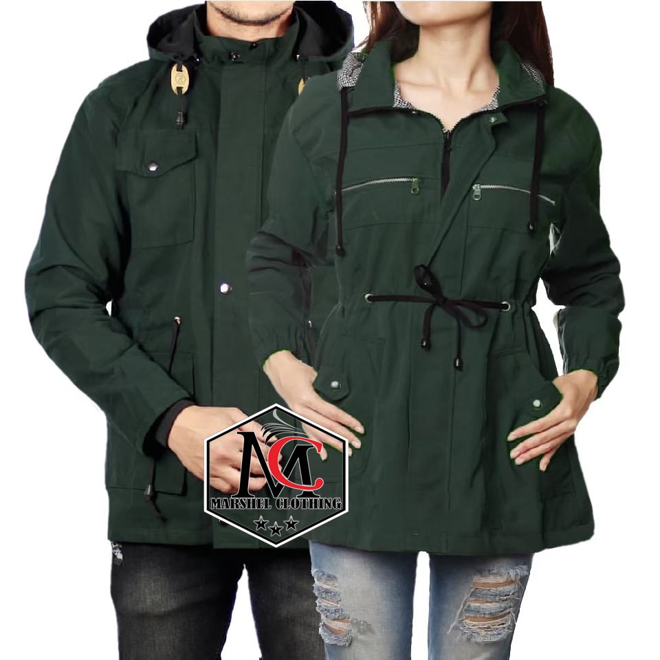 RCL - JAKET PARKA POLOS PRIA WANITA - JAKET COUPLE PARKA - JAKET PARKA PASANGAN ( HARGA SEPASANG )