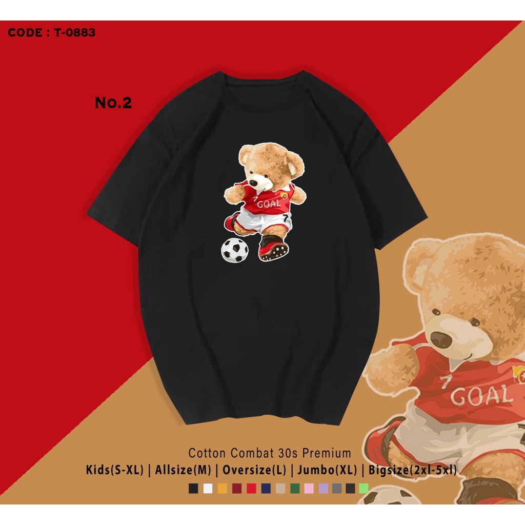 T-SHIRT / KAOS UNISEX COWOK &amp; CEWEK BEAR EDITION / TERMURAH REAL PICTURE / TERIMA CUSTOM TEE