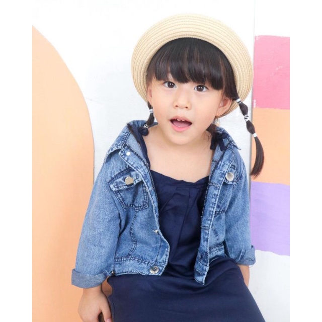 Jacket Jeans Anak Perempuan dan Laki Laki Bahan Jeans Denim Tebal