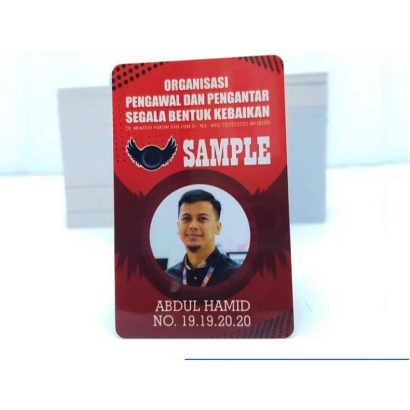 Cetak  Kartu id card bahan PVC ketebalan 0,9 mm/cetak id card costom PRESS OVEN BUKAN LAMINATING AWET