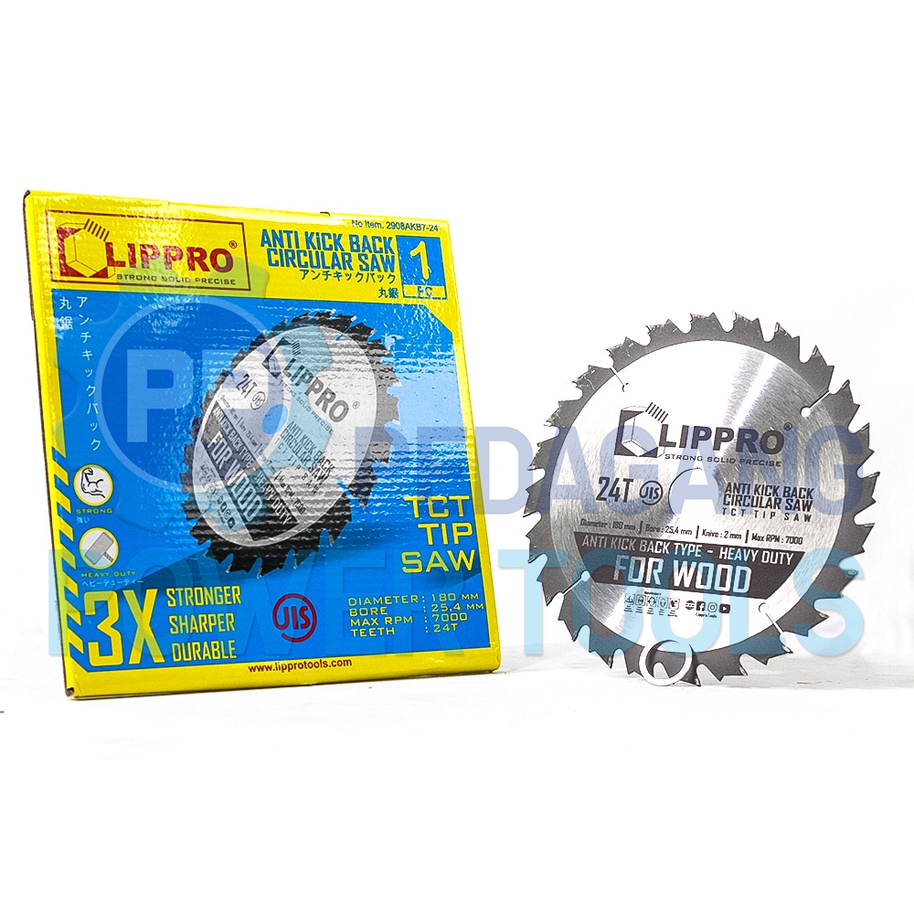 LIPPRO 7&quot; X 24T AKB CIRCULAR SAW BLADE TANDUK MATA GERGAJI POTONG KAYU