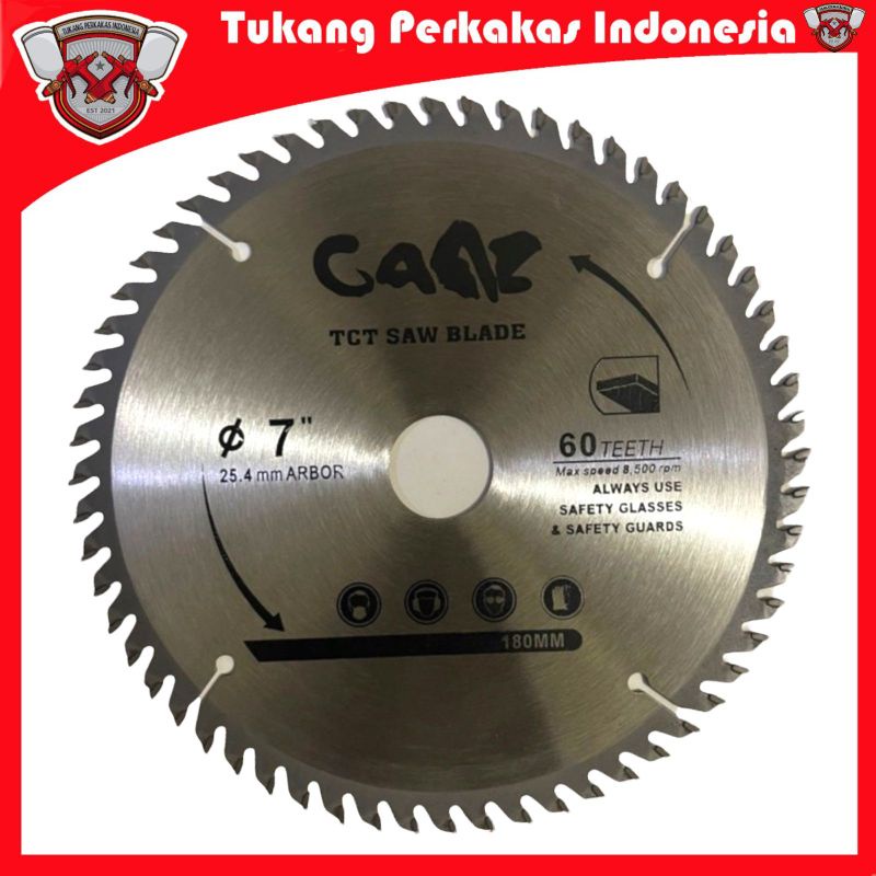 CIRCULAW SAW BLADE 7INCH 60 MATA - MATA GERGAJI POTONG KAYU TCT 8×60T