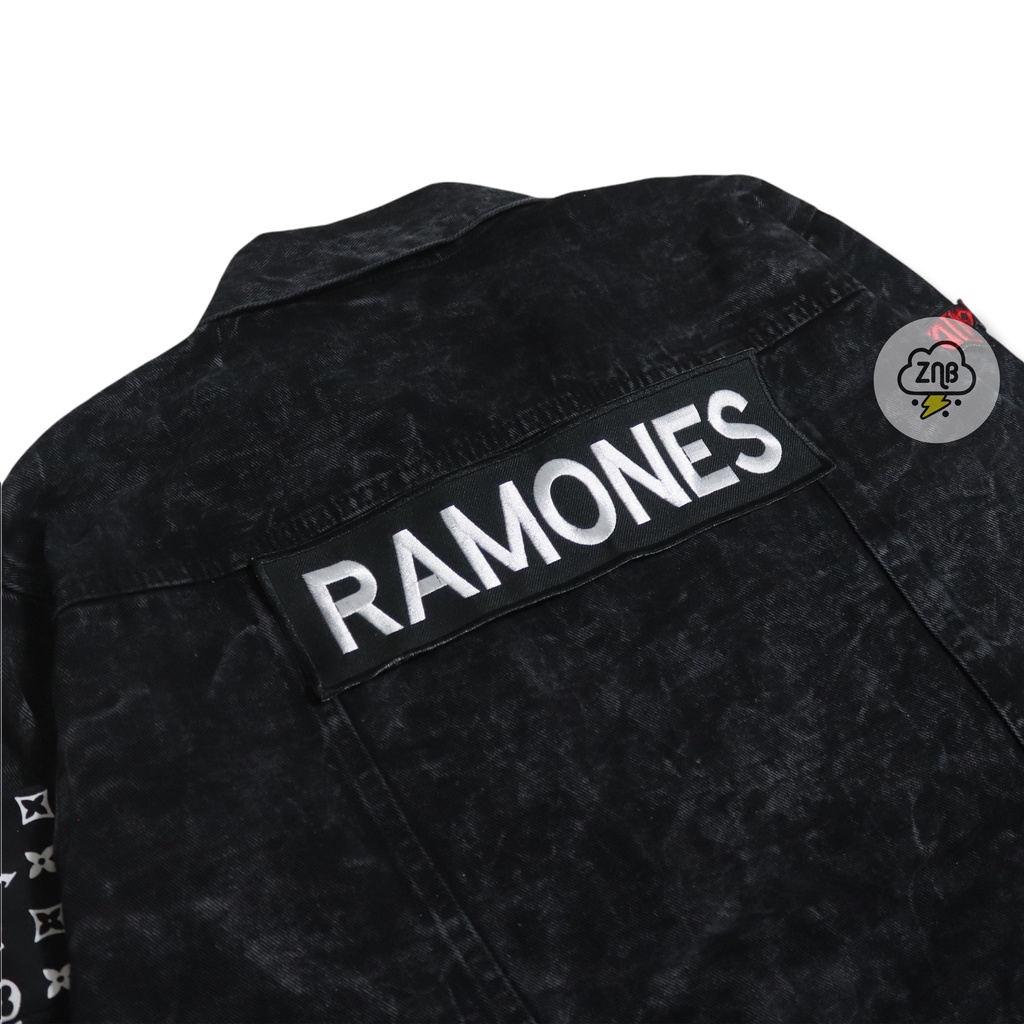 ZINBONS PATCH BORDIR EMBLEM TULISAN RAMONES KUALITAS BEST QUALITY