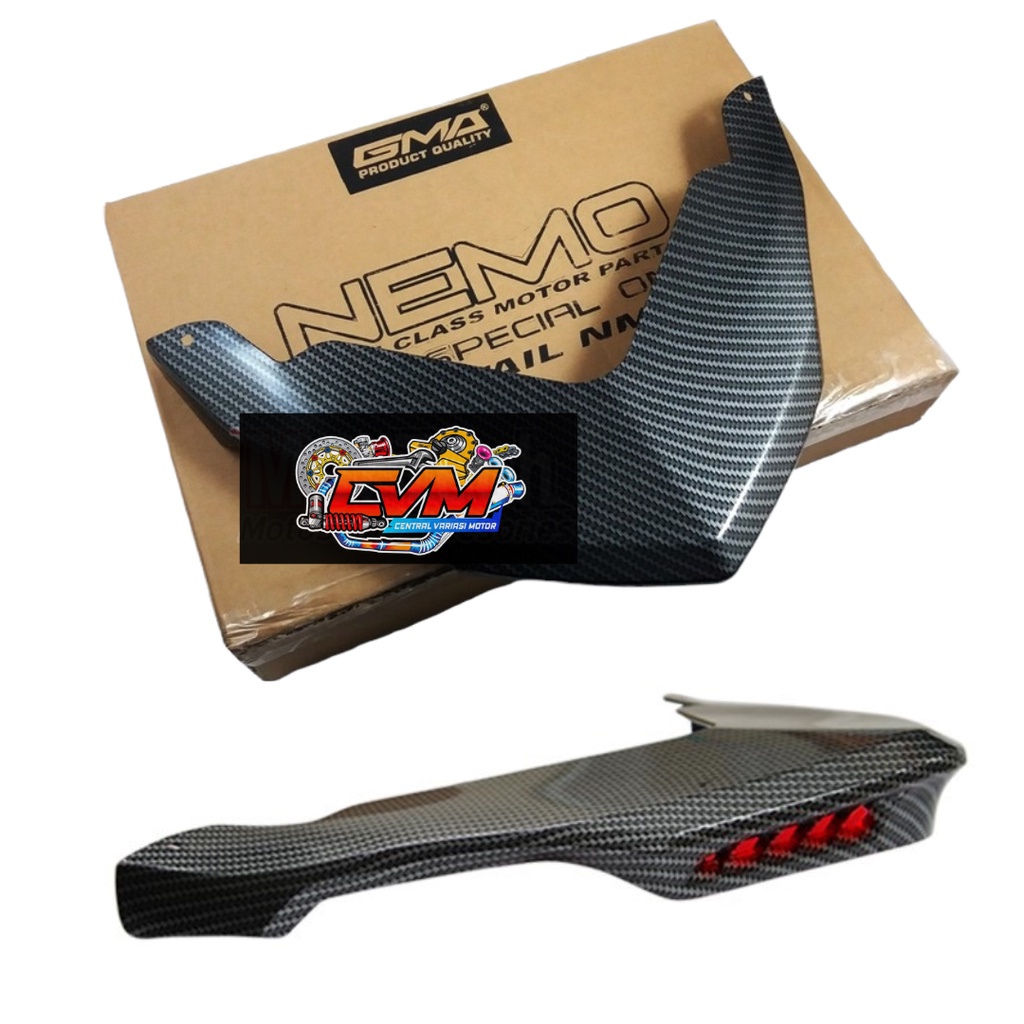 Ducktail Nmax Daktail Nmax Old Karbon Sirip Lampu Stop Nmax Old Cover Topi Lampu stop Nmax Old 2015-2019Merk Nemo Original