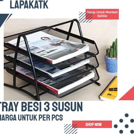 

[PRODUK PBQ] Rak besi / dokumen Kertas besi 3 susun / Tray besi 3 susun SIL