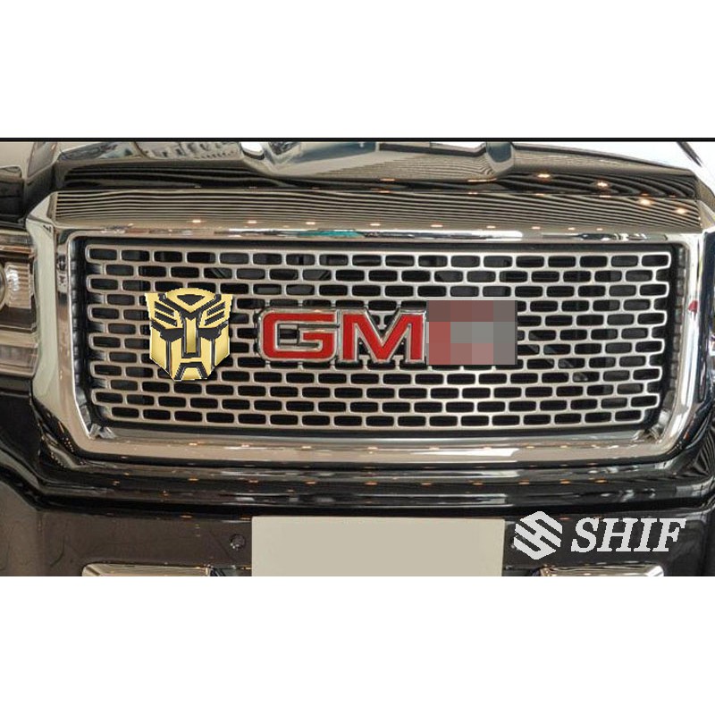 Big Stiker Emblem / Badge Motif Transformer Autobot Warna Emas Untuk Mobil / Truk