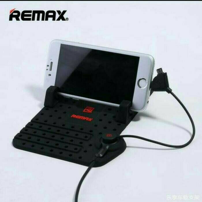 Remax car holder super flexible / enjoy stand + kabel charger 2 in 1 Original