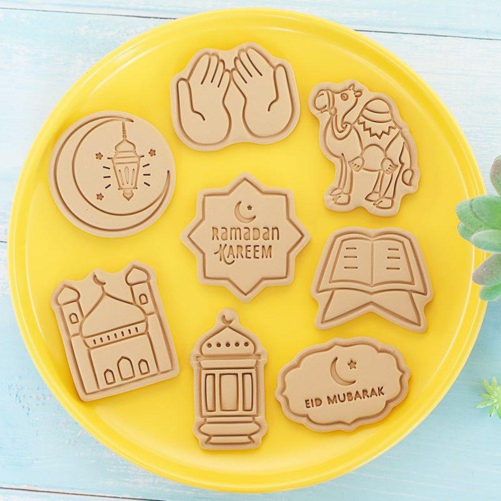 Solighter 8pcs/set Cetakan Cookies DIY Camel Fondant Cetakan Kue Alat Dekorasi Kue Candy Mold Biscuit Embossed Cutter