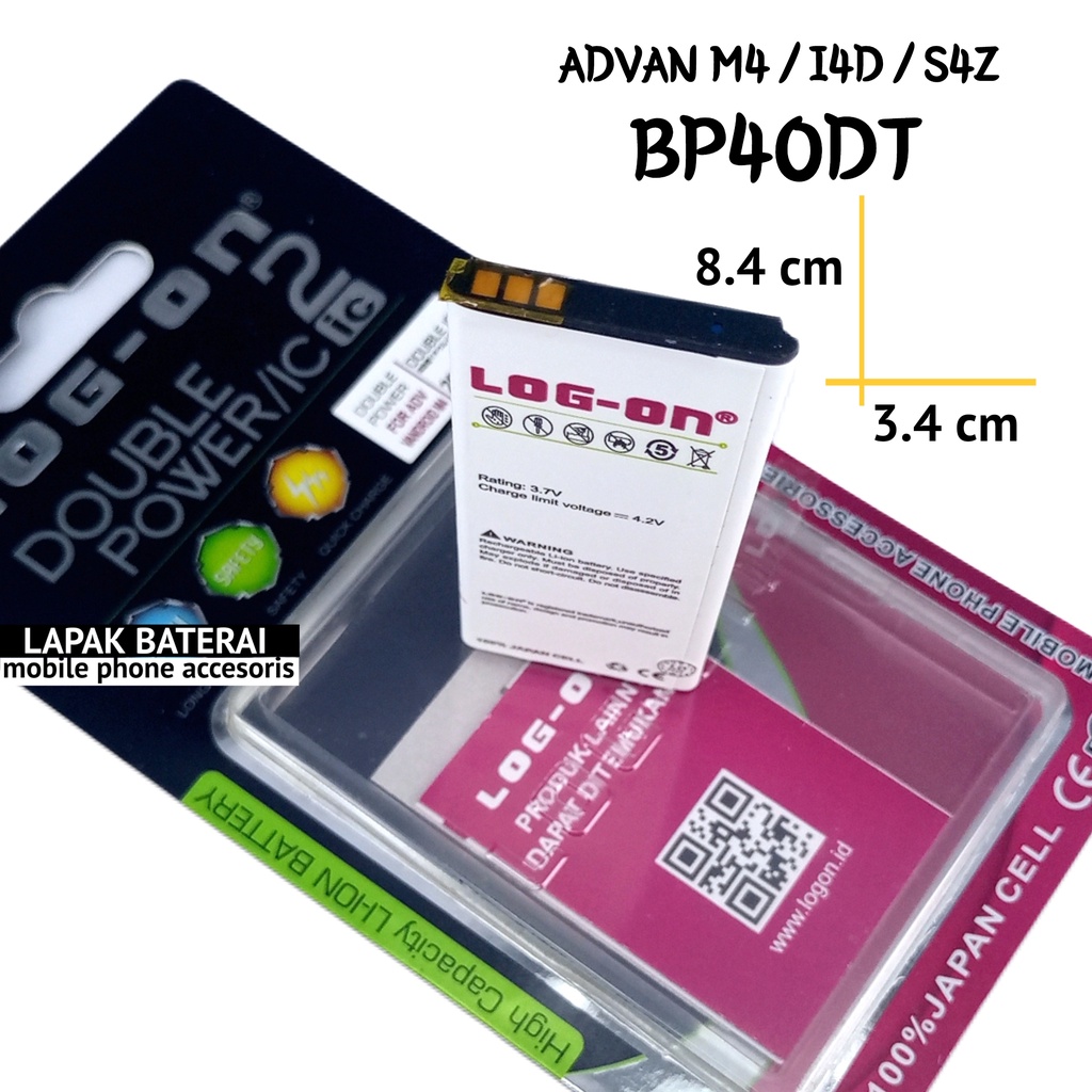 LOG - ON Advan M4 | I4D | S4Z bp-40dt Baterai Double IC Protection Battery Batre