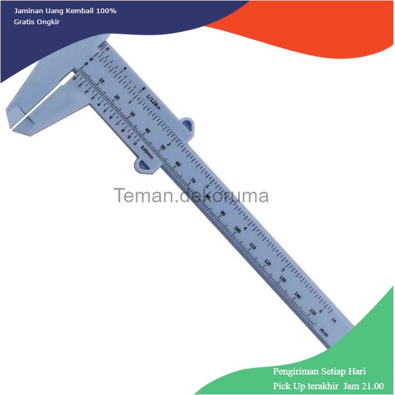 TD - PKK GemRed Jangka Sorong Vernier Caliper Gauge Micrometer 150mm - QST-600