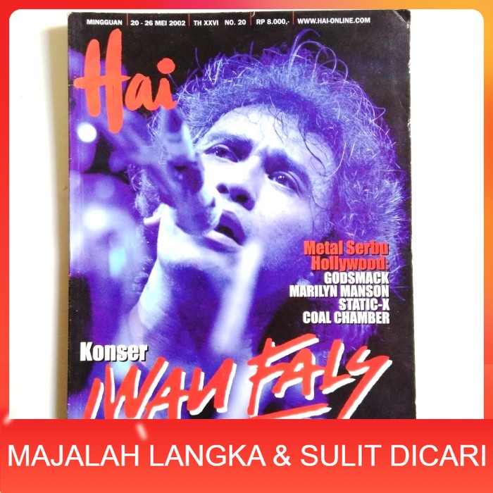 Majalah HAI No.20 Mei 2002 Cover IWAN FALS Langka