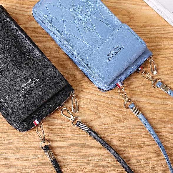 ➼ Dompet Hp Dompet Panjang Wanita Free Tali Tas Selempang Import ForeverYouth ➮