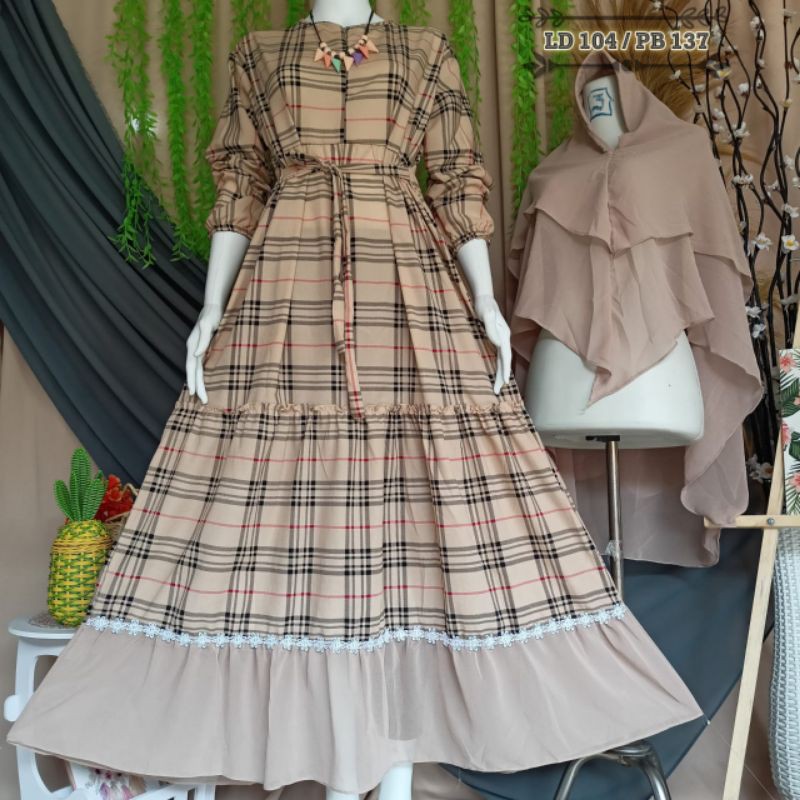 GAMIS SET SYARI MOTIF KOTAK