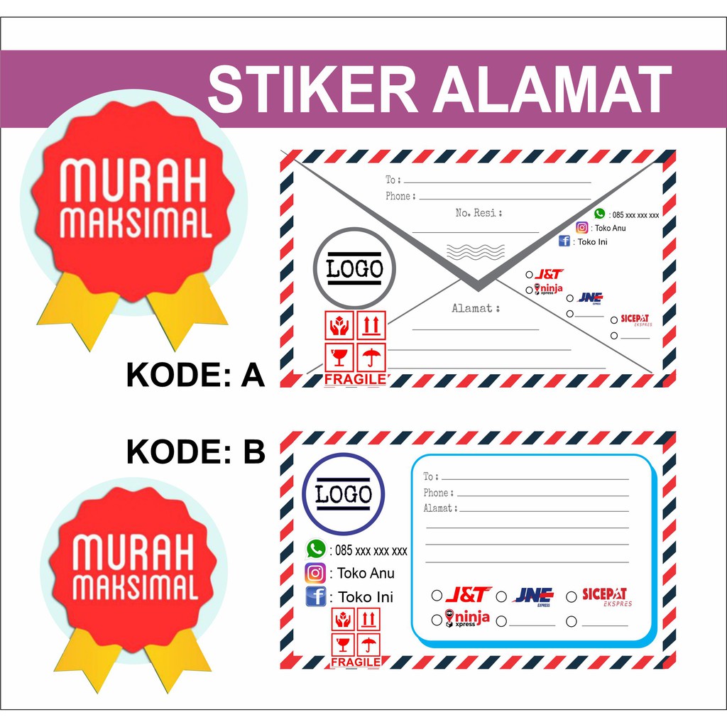 

GROSIR STIKER LABEL ALAMAT PENGIRIMAN AIRMAIL AMPLOP