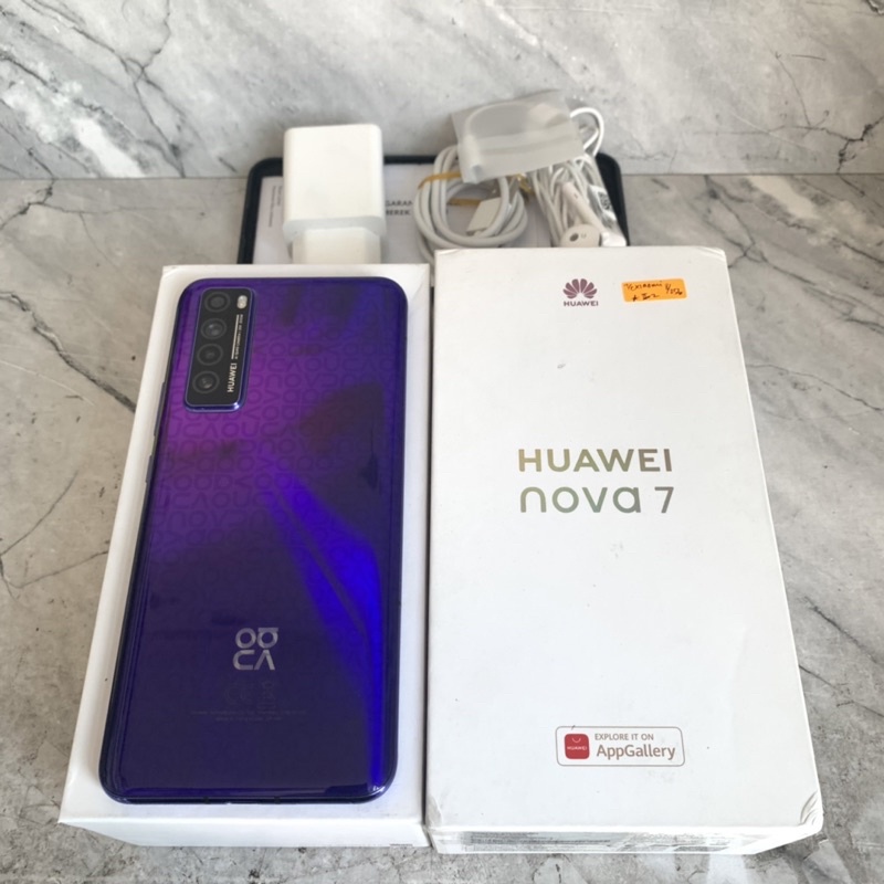 Huawei Nova 7 5g ram 8GB 256GB Purple Bekas - Fullset Resmi - second