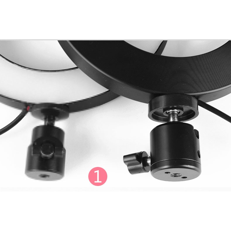 TaffSTUDIO Lampu Halo Ring Light LED Kamera 8W 6 Inch with Mini Tripod - RL-19 - White