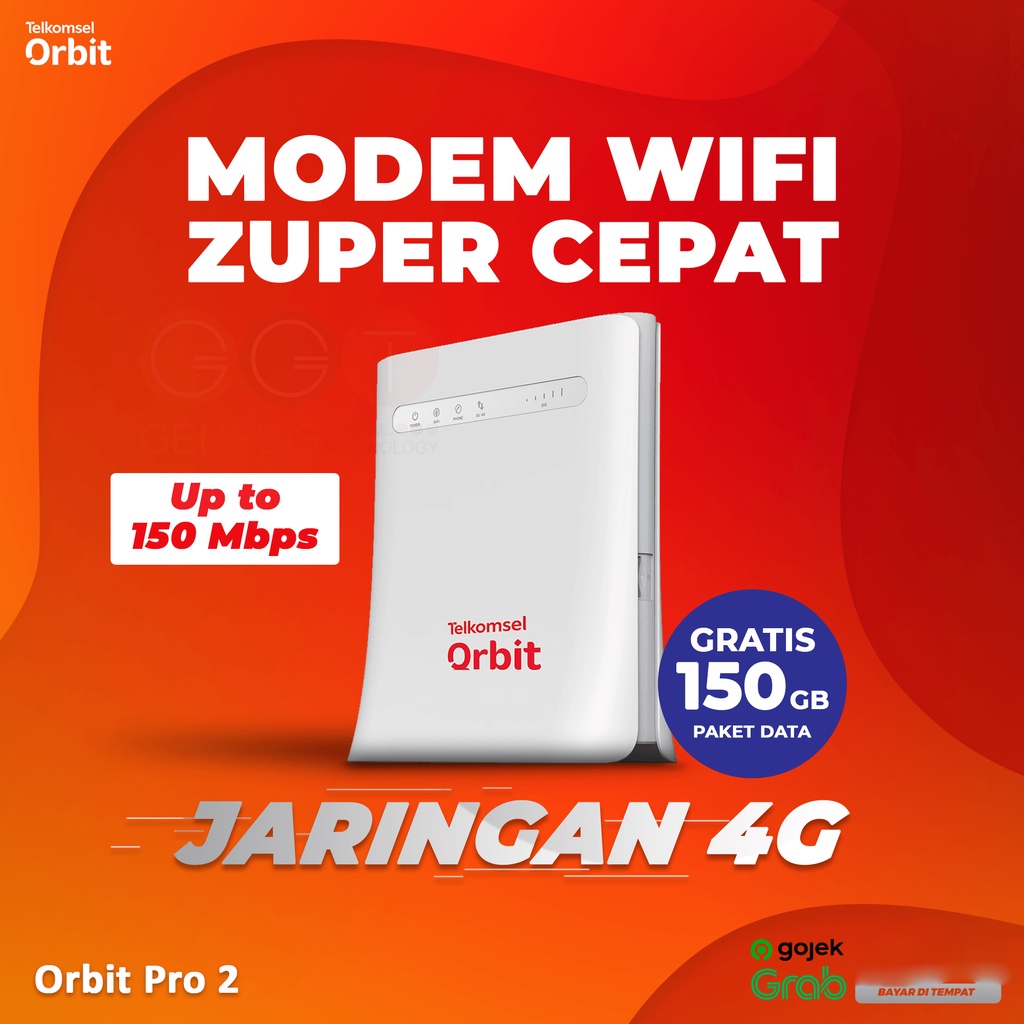 5.5 Telkomsel Orbit Pro 2 ZTE MF286R Modem Wifi Home Router 4G Bonus 150Gb Paket Data / Modem Wifi / Modem 4G / Hotspot Wifi - Putih