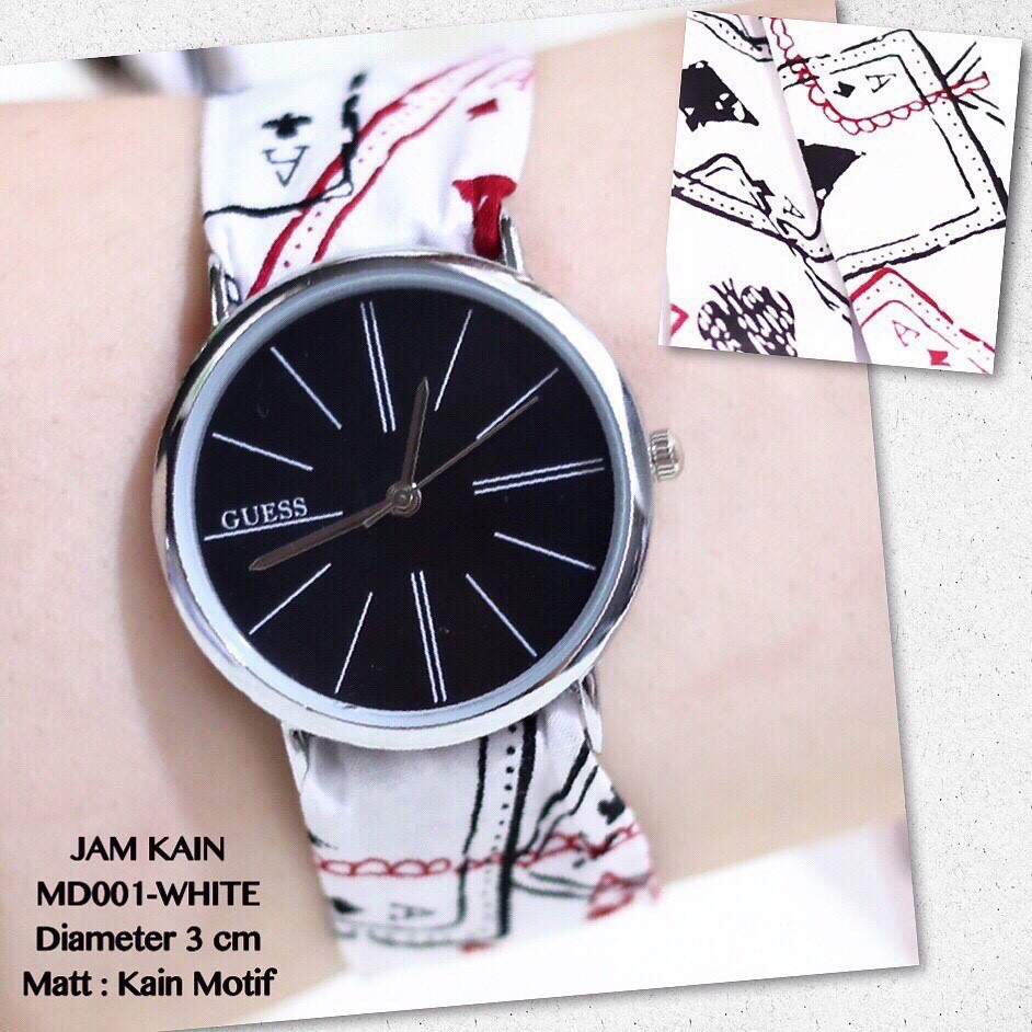 Jam tangan wanita lilit kain korea wanita guess tali pita grosir terlaris MD001