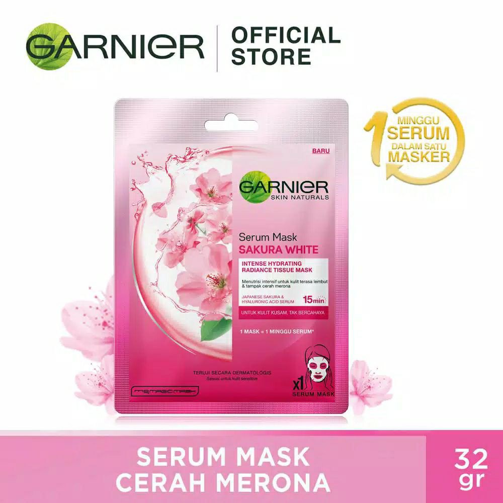 GARNIER Serum Sheet Mask Masker Wajah Face Mask All Varian