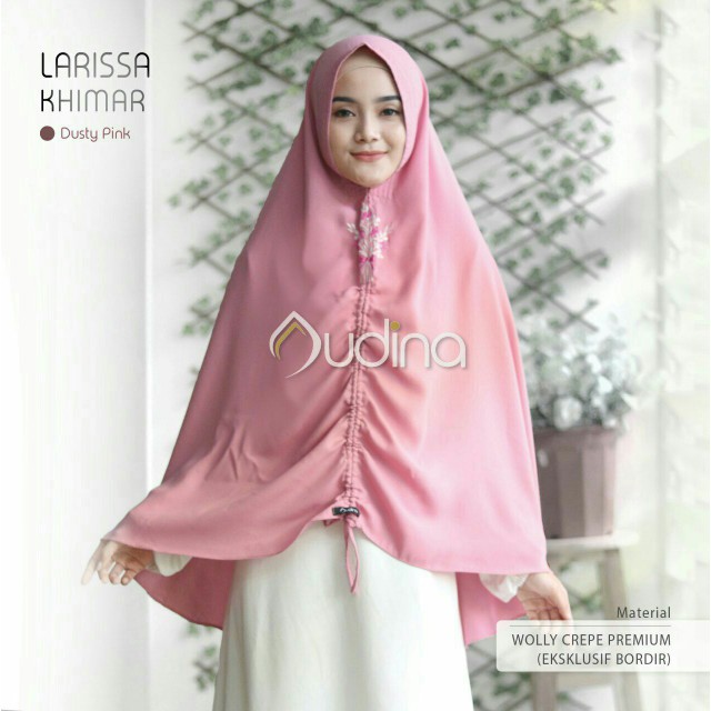Larissa khimar Audina- khimar non pet antem serut bordir