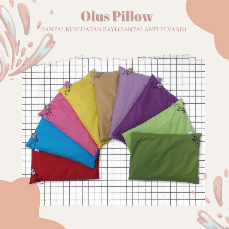 Bantal Bayi Olus Bantal Peyang Kesehatan Kulit Kacang Hijau New Born Pillow PGM G07