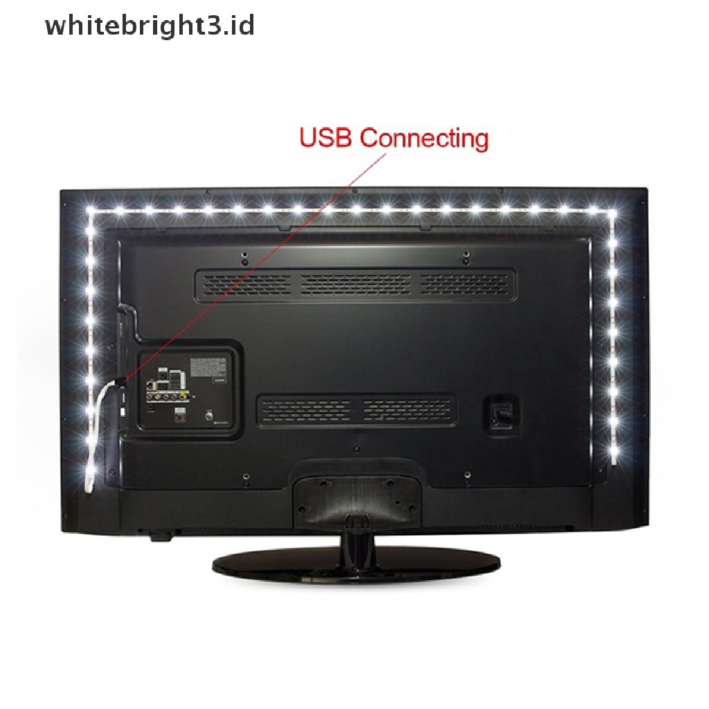 (whitebright3.id) Lampu Strip LED 5V Dengan Port USB Untuk Dekorasi TV