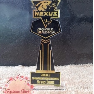 Plakat Akrilik Custom /Piala Custom/Thropy/ Esport PUBG,Free Fire,Mobile Legend - NP20
