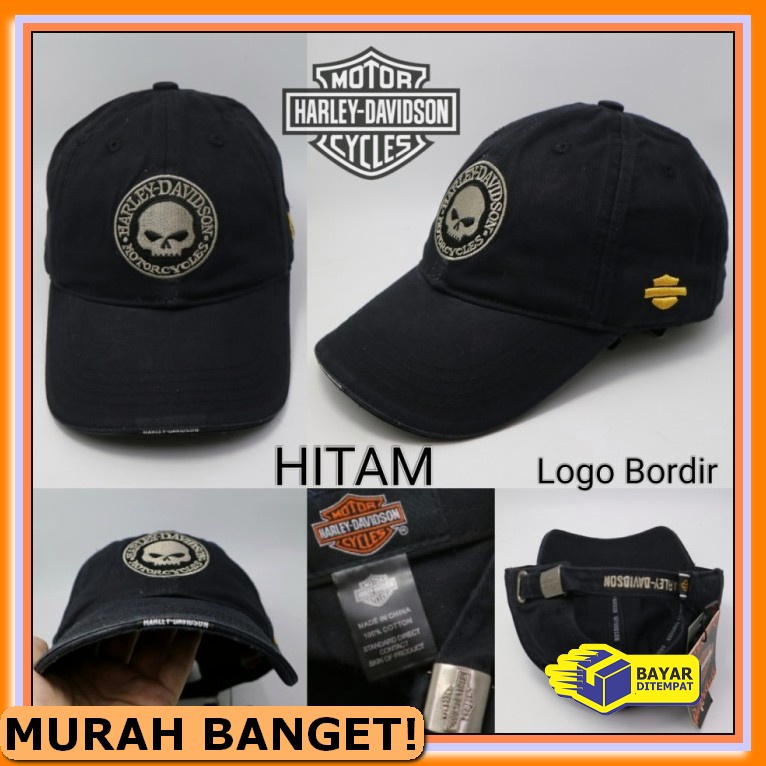 Topi Pria Keren Original Murah Kasual Distro Baseball Terbaru Sna SH337 Topi Harley Davidson Import