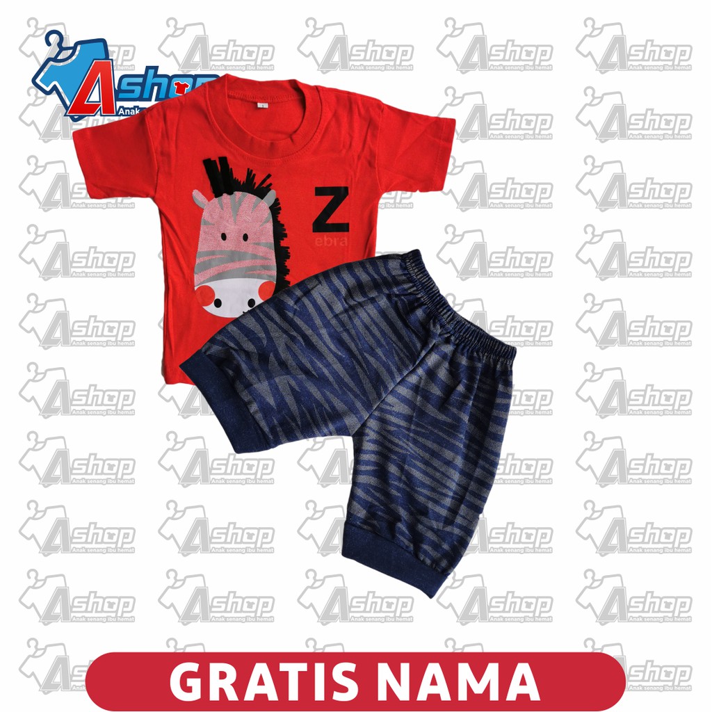 Baju Bayi Setelan Motif Zebra 3 sampai 18 bulan