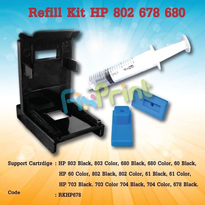 Refill Kit HP 678 802 803 703 704 Penyodot Tinta Cartridge 680 682 46